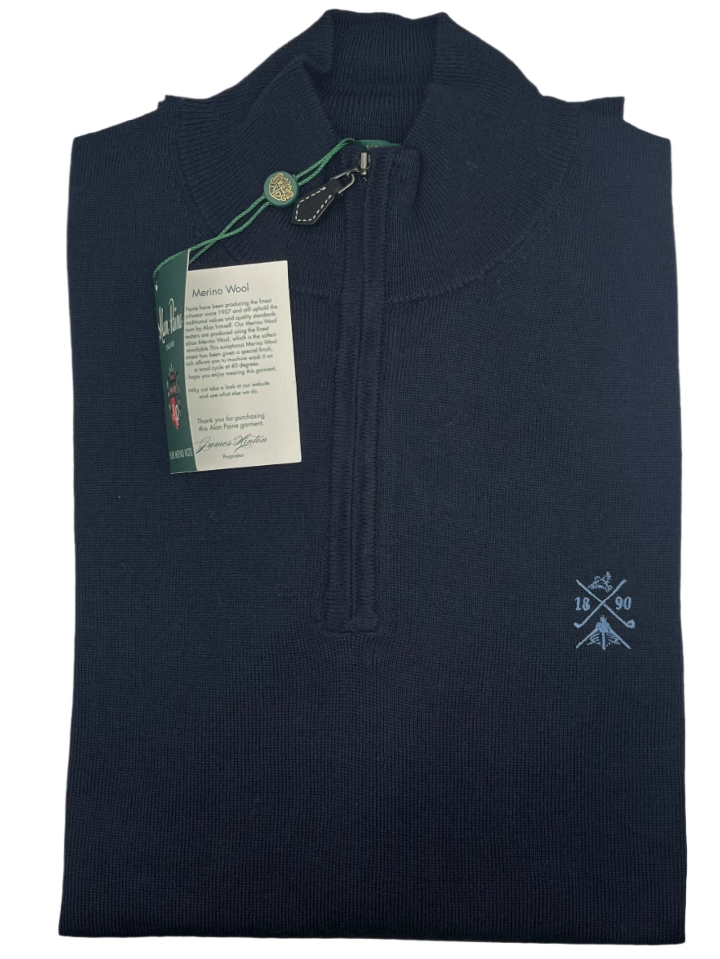 Alan Paine Barton Zip neck Merino sweater. (2 Colours)