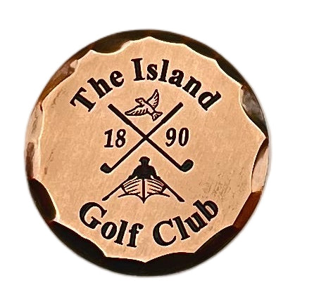 Antique hammered ball marker