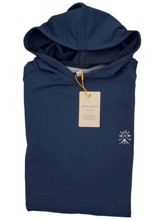Pine Performance Hoodie (Navy, White, Blue)