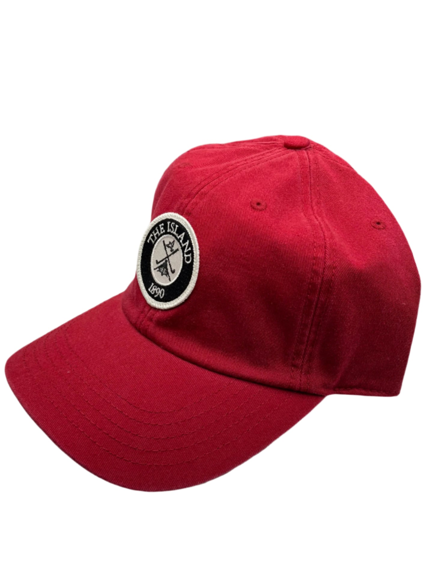American Needle Patch Baseball Hat (Red & Olive)